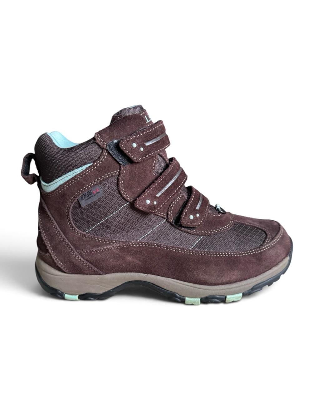 L.L. Bean Primaloft Waterproof Winter Hiking Boots Brown Aqua Size 8 Wide